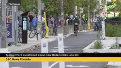 Premier Ford questioned about new Ontario bike lane bill News Clip