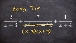 Easy TIP on adding rational expressions Instructional Video