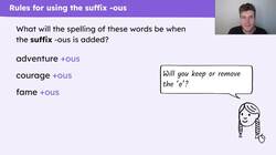 Adding the suffix -ous to words Instructional Video