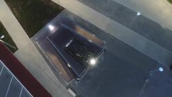 T-34 Soviet Army Medium Battle Tank Memorial Monument at Night Stock Footage