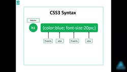 The Front-End Web Developer Bootcamp - HTML, CSS, JS, and React - Syntax of CSS3 Instructional Video