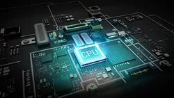 CPU chip board, grow artificial intelligence technology. 4k movie. Stock Footage