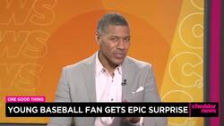 One Good Thing:  Toronto Blue Jays Player Gives Batting Gloves to Young Fan News Clip