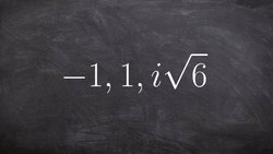 Given two real zeros & one complex, write the equation of the polynomial Instructional Video