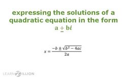Solving Quadratic Equations with Real Coefficients Instructional Video