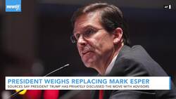 President Trump Reportedly Considers Replacing Defense Sec. Mark Esper News Clip