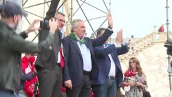CLEAN : Italian trade unions demand to 'work for peace' at May Day protest News Clip