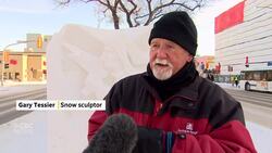 Snow-carving veterans show off their art at winter festival News Clip