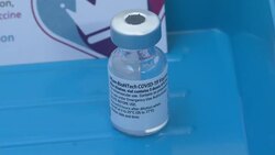 Covid-19 Vaccination Record Card and Pfizer vaccine News Clip