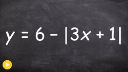 Learn how to graph an absolute value equation with multiple transformations Instructional Video