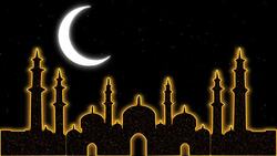 Islamic Ramadan Eid Neon Background Stock Footage