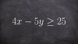 Graphing a linear inequality by the x and y intercepts Instructional Video