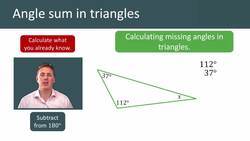 Angle Sums in Triangles: Understanding and Calculating Missing Angles Instructional Video