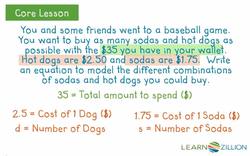 Representing Constraints with Linear Equations Instructional Video