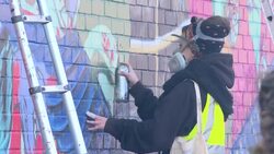 CLEAN : Female street art collective create large mural in London ahead of Women's Day News Clip