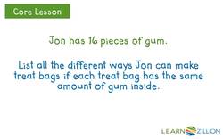 Listing Factor Pairs to Solve Equal Grouping Word Problems Instructional Video