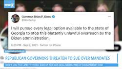 GOP Governors Threaten To Sue Over President Biden's Vaccine Mandates News Clip
