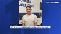 Ceremony to be held tonight to honor EMT who stopped to help save student after bus overturned News Clip