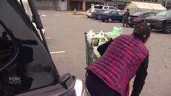 Shoppers talk about empty grocery store shelves News Clip