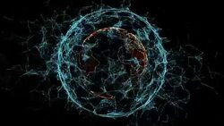 4k Connection lines Earth Globe with plexus. Stock Footage