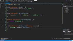 Behavioral Design Patterns in C++ - Basic Implementation-Memento Instructional Video