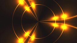 Beautiful abstract kaleidoscope - fractal golden light Stock Footage