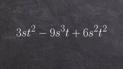 Algebra 2 - Factoring out the GCF of a trinomial 3st^2 - 9s^3t + 6 s^2 t^2 Instructional Video