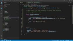 AWS Serverless Microservices with Patterns and Best Practices - Developing Product Lambda Microservice with DynamoDB Client - AWS SDK for JS v3 Instructional Video