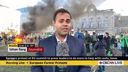 Farmers protest at EU summit for more help with costs, taxes News Clip