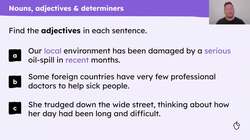 Word class revision Instructional Video