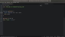 Bash Shell Scripting - Passing Arguments to Functions Instructional Video