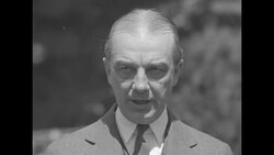 Owen Young supports Herbert Hoover's temporary moratorium for German for war debt reparations News Clip