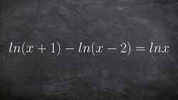 Solving a natural logarithmic equation using quadratic formula Instructional Video