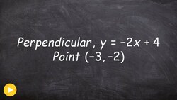 Find the equation of a line perpendicular to a line through a point Instructional Video