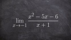 Learn how to evaluate a limit by factoring Instructional Video