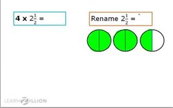 Multiplying Mixed Numbers by Renaming as Improper Fractions Instructional Video