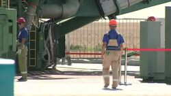 Preparations for Soyuz Rocket Launch from Kazakhstan News Clip