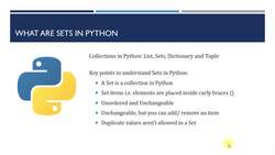 The Complete Python Course - What Are Sets in Python? Instructional Video