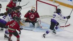 A pair of goals by Britta Curl-Salemme including the overtime winner gives Frost a Game 2 win over Charge News Clip