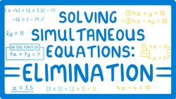 GCSE Maths - How to Solve Simultaneous Equations - Using the Elimination Technique Instructional Video