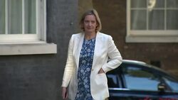Amber Rudd Arrives for First Cabinet Meeting in Boris Johnson's Government News Clip