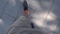 The view from the top of the steps on the way Stock Footage