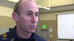 US California: strong winds fan wildfires forcing hundreds out News Clip