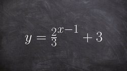 Using transformations and the parent graph to graph an exponential function Instructional Video