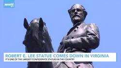 Statue Of Confederate Robert E. Lee Taken Down In Virginia News Clip