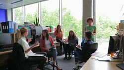 Female Colleagues are Talking about Biology Stock Footage