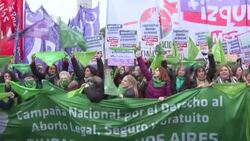 CLEAN : Protest in front of the US embassy in Buenos Aires against Supreme Court abortion ruling News Clip