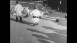 Children On Miniature Train Ride at Circus Stock Footage