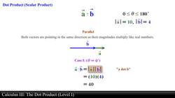 Calculus III: The Dot Product (Level 1 of 12) Instructional Video