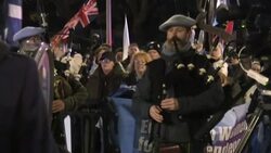 CLEAN : Demonstration in Edinburgh in support of Scottish independence News Clip